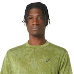 Asics Metarun Pattern 1/2 Zip SS Top Verde - Imagen 2