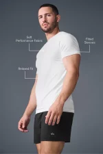 Alo Camiseta de Manga Corta Cuello Redondo Reform Conquer Blanco - Imagen 4