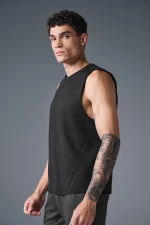 Alo Camiseta de Tirantes con Manga a la Sisa Conquer Negro - Imagen 5