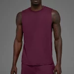 Alo Camiseta de Tirantes con Manga a la Sisa Conquer Granate