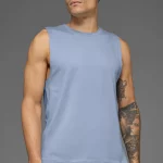 Alo Camiseta de Tirantes con Manga a la Sisa Conquer Azul