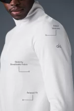 Alo Camiseta de Manga Larga Reform Conquer Cremallera 1/4 Blanco - Imagen 3