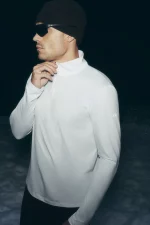 Alo Camiseta de Manga Larga Reform Conquer Cremallera 1/4 Blanco - Imagen 6