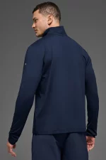 Alo Camiseta de Manga Larga Reform Conquer Cremallera 1/4 Azul - Imagen 4
