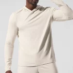 Alo Camiseta de Manga Larga con Capucha Reform Conquer Blanco