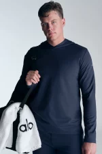 Alo Camiseta de Manga Larga con Capucha Reform Conquer Azul - Imagen 2