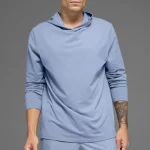 Alo Camiseta de Manga Larga con Capucha Reform Conquer Azul