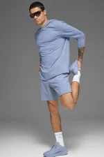 Alo Camiseta de Manga Larga con Capucha Reform Conquer Azul - Imagen 4