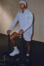 Alo Camiseta de Manga Larga con Capucha Reform Conquer Azul - Imagen 5