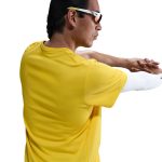 Nike Dri-Fit UV Miler Short Sleeve Tee Amarillo - Imagen 5