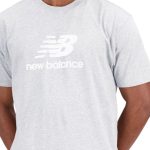 New Balance Essentials Stacked Logo SS Tee Gris - Imagen 2