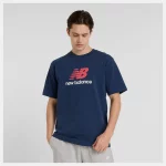 New Balance Athletics Logo SS Tee Azul