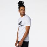 New Balance Essentials Stacked Logo SS Tee Blanco - Imagen 2