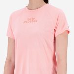New Balance Printed Impact Run Short Sleeve Rosa - Imagen 2