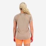 New Balance Printed Impact Run Short Sleeve Marrón - Imagen 4