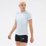 New Balance Printed Impact Run Short Sleeve Azul - Imagen 3