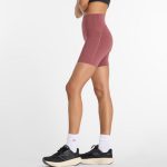 New Balance Sleek Pocket High Rise Shorts Rojo - Imagen 2