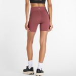 New Balance Sleek Pocket High Rise Shorts Rojo - Imagen 3