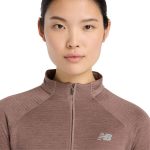 New Balance Athletics Heat Grid Half Zip Marrón - Imagen 2