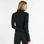 New Balance Harmody Half Zip LS Negro - Imagen 4