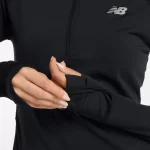 New Balance Harmody Half Zip LS Negro - Imagen 5