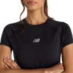 New Balance Jacquard Slim SS Tee Negro - Imagen 2